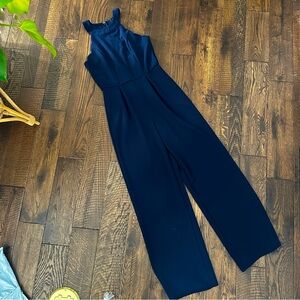 Trixxi scalloped high neck pleated pantsuit